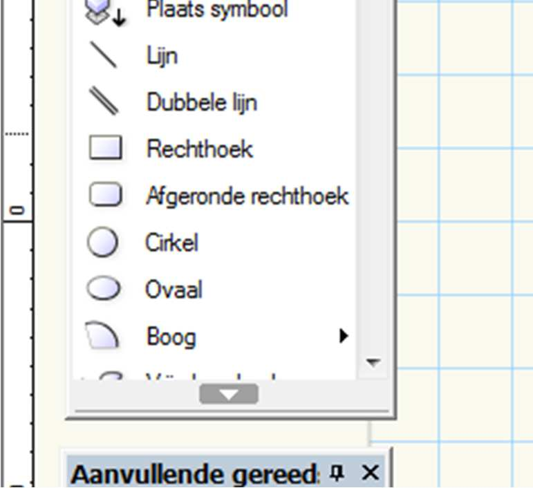 Een gereedschap selecteer je door het aan te klikken.