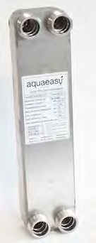 Aqua Easy dubbelwandige platenwisselaars Uitgevoerd in RVS 316. Voorzien van Belgaqua keurmerk. Lage onderhoudskosten doordat er geen bewegende onderdelen/pakking toegepast worden.