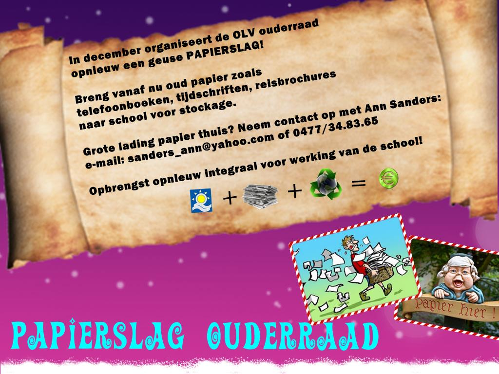 OUDERRAAD NIEUW NIEUW NIEUW NIEUW De ouderraad organiseert dit jaar een