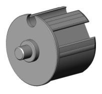 asgat 12 mm (bestemd voor alu lagerblok) 4460 016-080 Kunststof vierkant lager, asgat 12 mm (bestemd