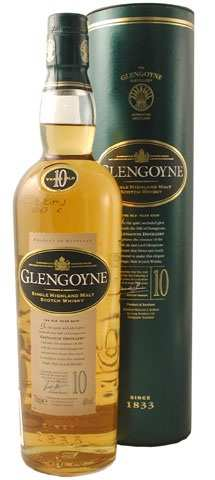 GLENGOYNE 10 YEARS 40% 2010/070 Glengoyne Distillery, Drumgoyne, near Kilearn, Glasgow, UK 18/04/2010 KLEUR : Licht goud. Mooi tranend. GEUR : Mout weegt. Gebrand, als met een korstje gebraden.
