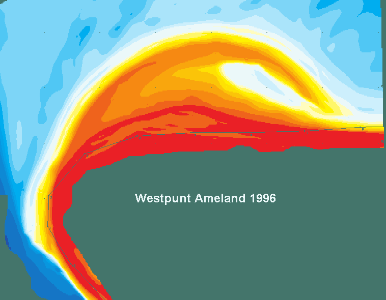 3), maar heeft met name in de periode 1994-1996 een vooruitgang van de kust veroorzaakt in het gebied tussen km raai 49-2,5.