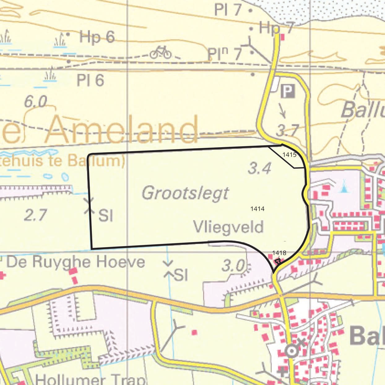 luchthaven Ameland bijlage A Kadastrale kaart en lijsten grens luchtvaartterrein grens