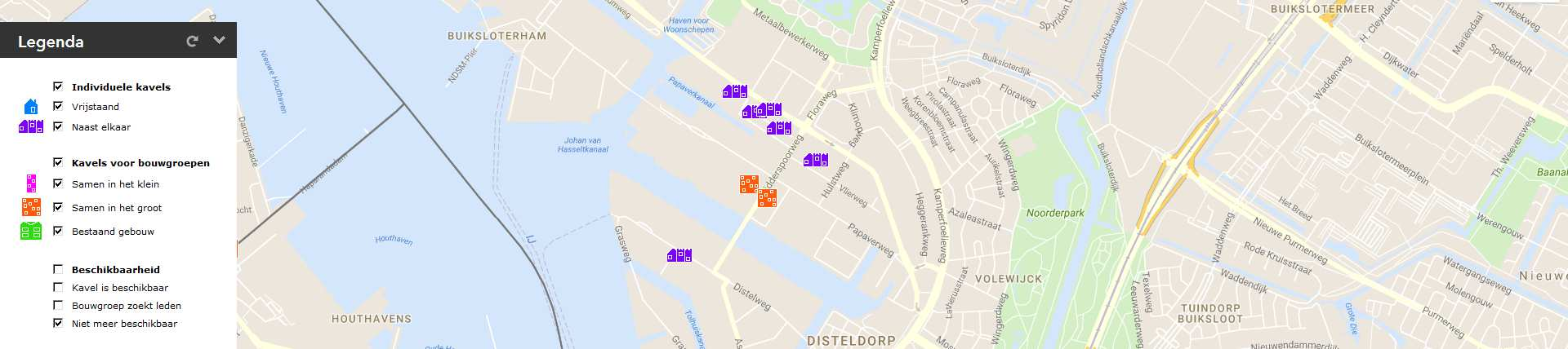 Gemeente Amsterdam Tabel ".# Bevolking en huishoudens zelfbouw Buiksloterham en wijk Noordelijke IJ-oevers-West huishoudens gemiddelde huishoudengrootte 307 137 2,2 2.348 1.