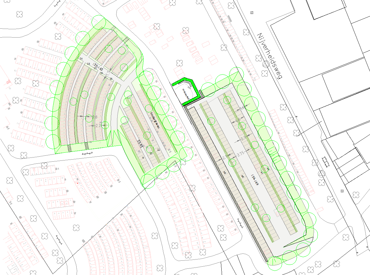 VOORSTEL OPHOGING mogelijke inrichting monument totaal nieuwe graflocaties = 400 graven 50%