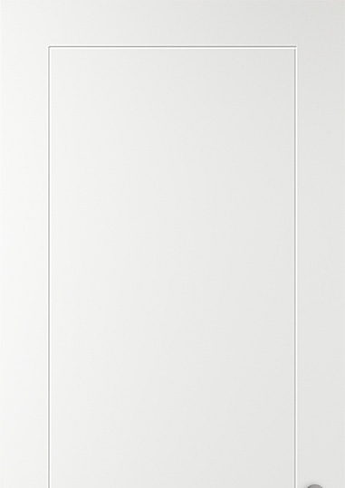 De deuren worden gelakt in de kleur Alpine wit (bij benadering RAL9010). *) De geselecteerde lijndeuren maken onderdeel uit van de ronde, smalle lijnvariant.