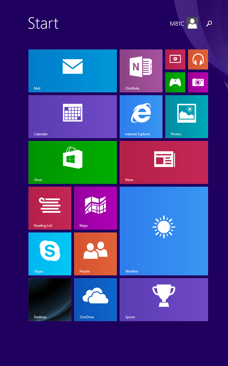 Windows apps Dit zijn apps die zijn vastgezet op het startscherm en die in de vorm van tegels worden weergegeven voor een snelle toegang.