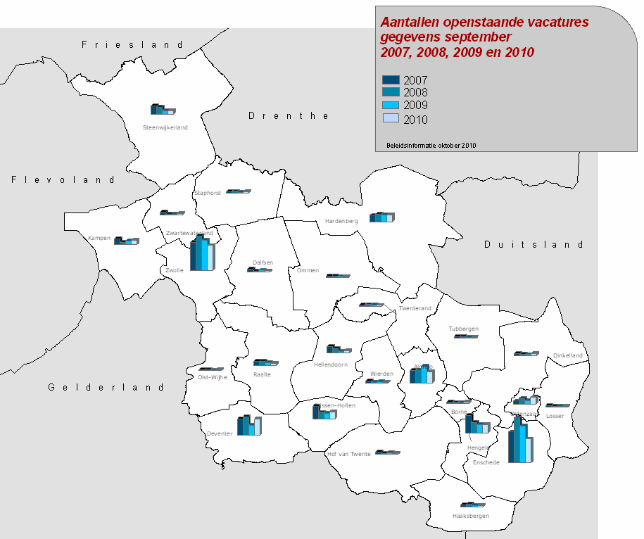 Vacatures Voor de ontwikkeling van het aantal vacatures is gebruik gemaakt van de gegevens van het UWVWERKbedrijf.