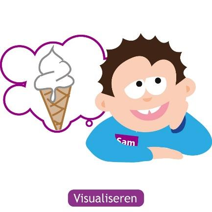 Strategie van de week: Visualiseren Visualiseren is je inleven in de tekst met al je zintuigen: wat zie ik, hoor ik, voel ik, ruik ik en proef ik, als ik deze tekst lees?