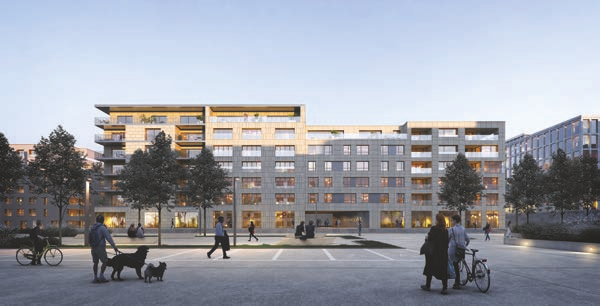 De huurinkomsten site in Brussel de werken verdergezet worden voor het eerste appartementsgebouw bleven ongeveer op hetzelfde niveau als in dezelfde periode vorig jaar.