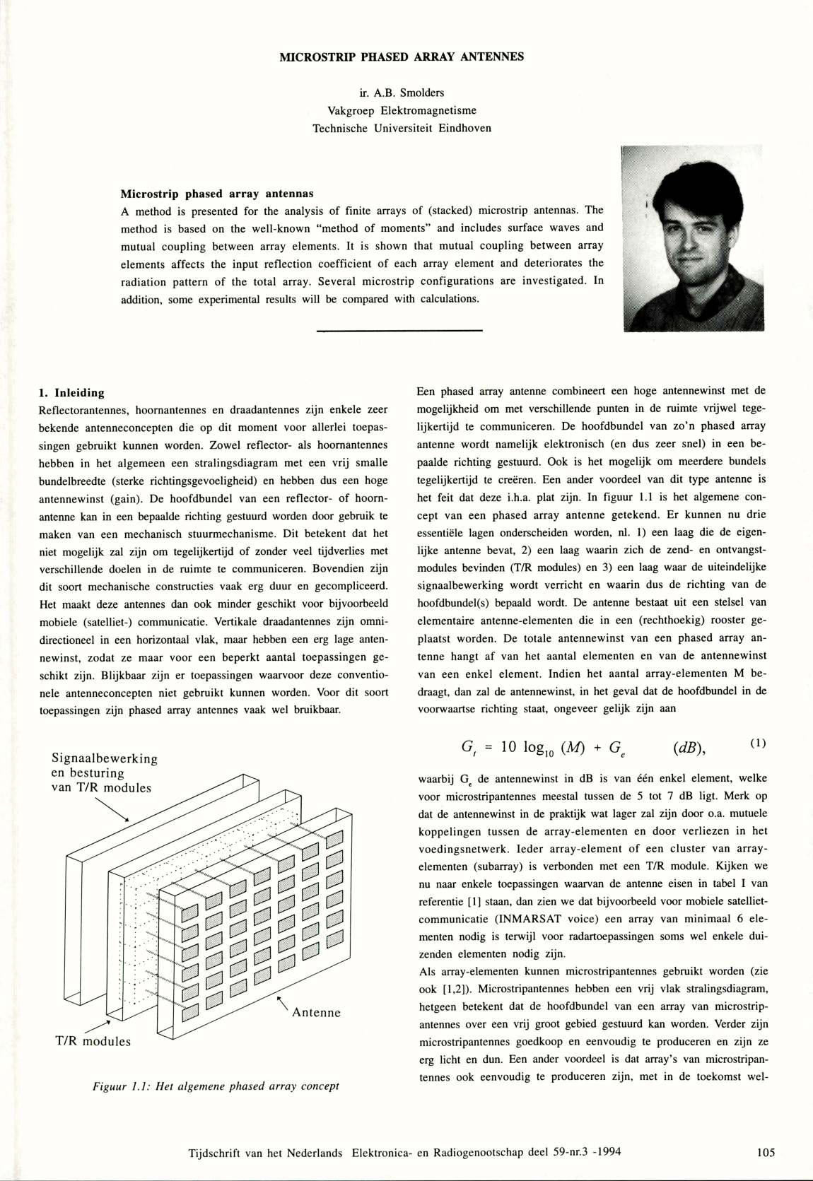 MICROSTRIP PHASED ARRAY ANTENNES ir. A.B.