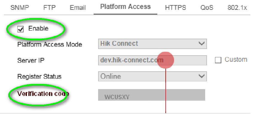 Hoe gebruik je Hik-Connect? Activeren Stap 2: Activeren via webbrowser. 1. Via ivms-4200 wordt het mogelijk om Hik-Connect de activeren/de-activeren.