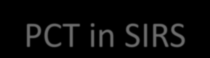 PCT in SIRS Piek PCT 32.9 +/- 11 ng/ml in brandwonden (40p) [Carsin]. Piek PCT 3.4 +/- 1.