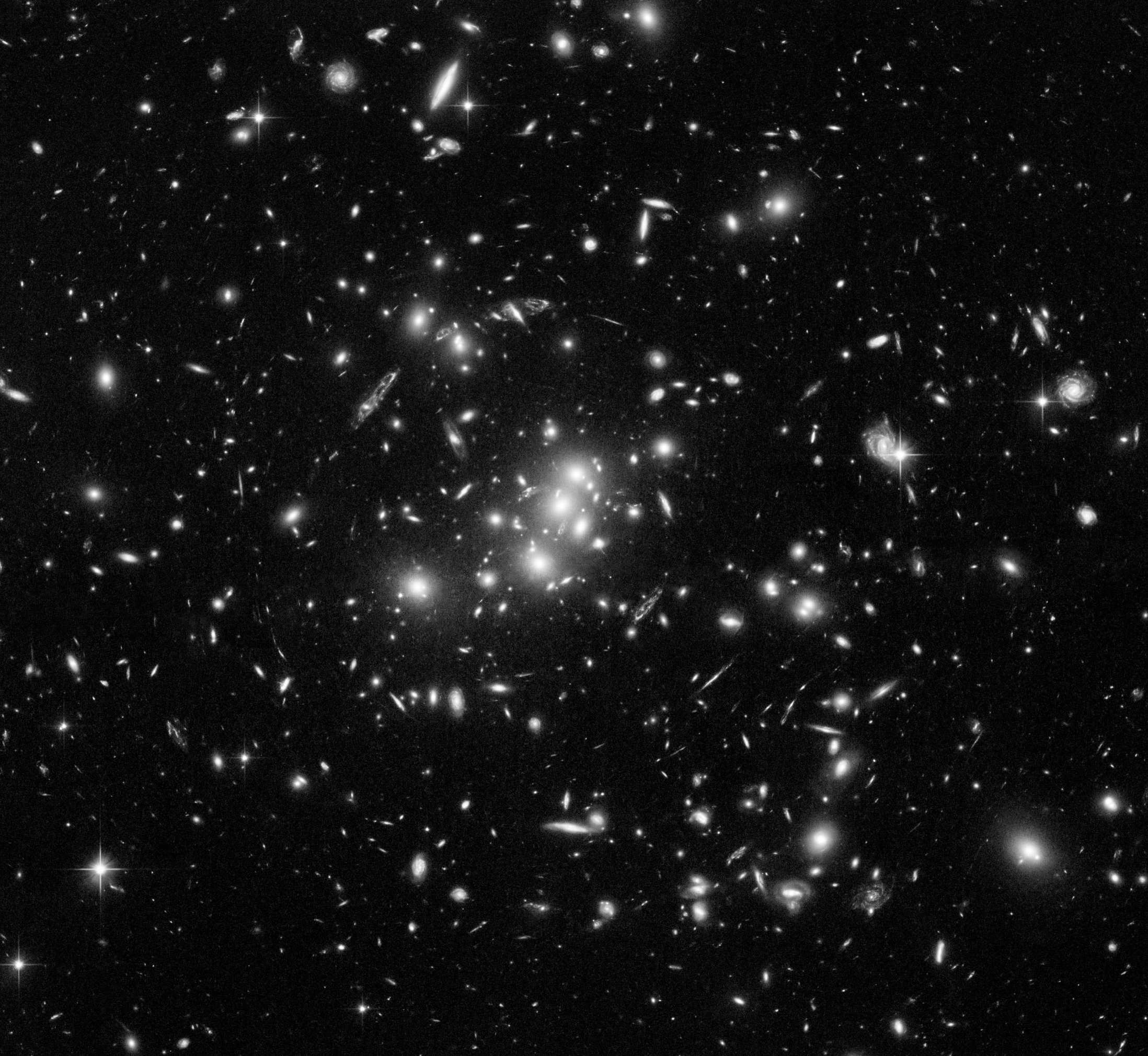 222 chapter 8: Samenvatting Figure 8.4: De cluster ZWCl 0024+1652. Bron: NASA/ESA/HST. stelsels.