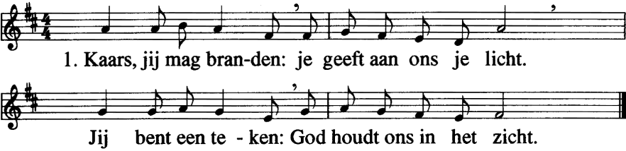 VOORBEREIDING Orgelspel (het wordt stiller in de kerk om zich persoonlijk te kunnen voorbereiden op deze viering) Moment van verstilling Welkom (we gaan staan) Groet en bemoediging V.