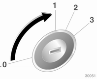 124 Rijden en bediening Contactslotstanden 0 = contact uit 1 = stuurslot opgeheven, contact uit 2 = contact aan 3 = starten Vertraagde uitschakeling stroom De volgende elektronische systemen kunnen