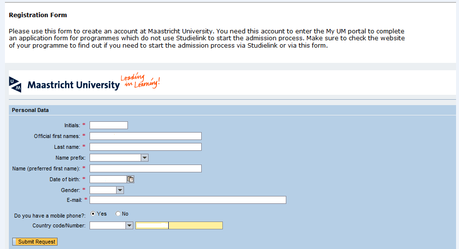 Handleiding voor aanmelden voor het schakelprogramma Mental Health via MyUM Studenten die in september 2017willen starten met het schakelprogramma Mental Health dienen vóór 1 april 2017 hun