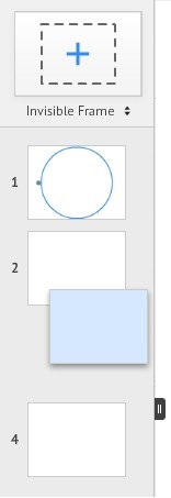 Een pad maken Frames worden automatisch toegevoegd aan je presentatiepad. Dat is de kolom links van het canvas. Al je paden worden hier weergegeven.