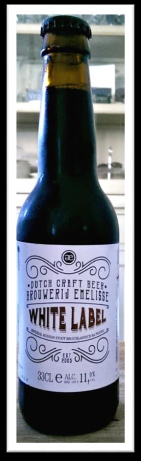 Emelisse White Label Brouwerij: Land: Type: Inhoud: Emelisse Nederland Stout/Porter 33 cl Alcoholpercentage: 11.