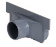 Onderbak Kleur Lengte 121398 PVC grijs 0,5 m 121398S * PVC grijs 0,5 m * Met geïntergreerd stankslot met onderuitlaat d40 mm (spie)/d50 mm (mof) (geschikt voor wasruimtes)