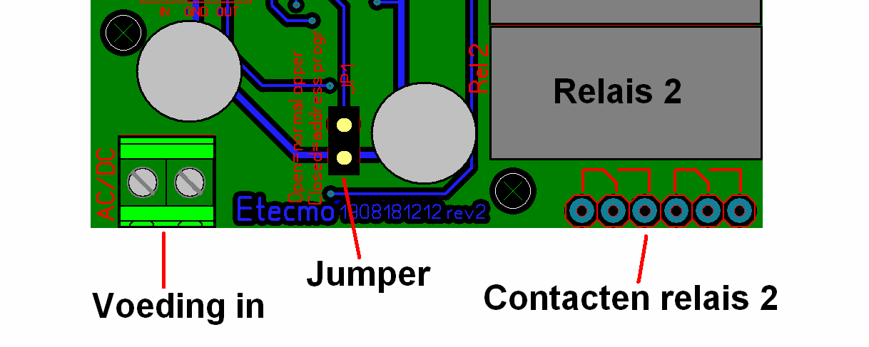 Overzicht van de aansluitingen van de servo decoder. Het aansluiten van de decoder op het digitale systeem kan op een tweetal manieren uitgevoerd worden.