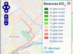 op de omgeving bij