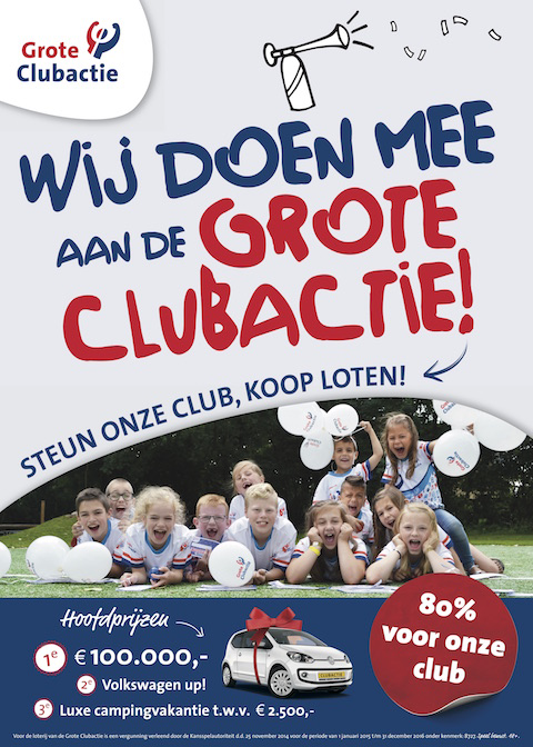 Van de P.R. Beste leden van Scheldevogels, Binnenkort, op 1 oktober, start de Grote Clubactie weer. Tijdens de Grote Clubactie is het de bedoeling om zoveel mogelijk loten te verkopen.