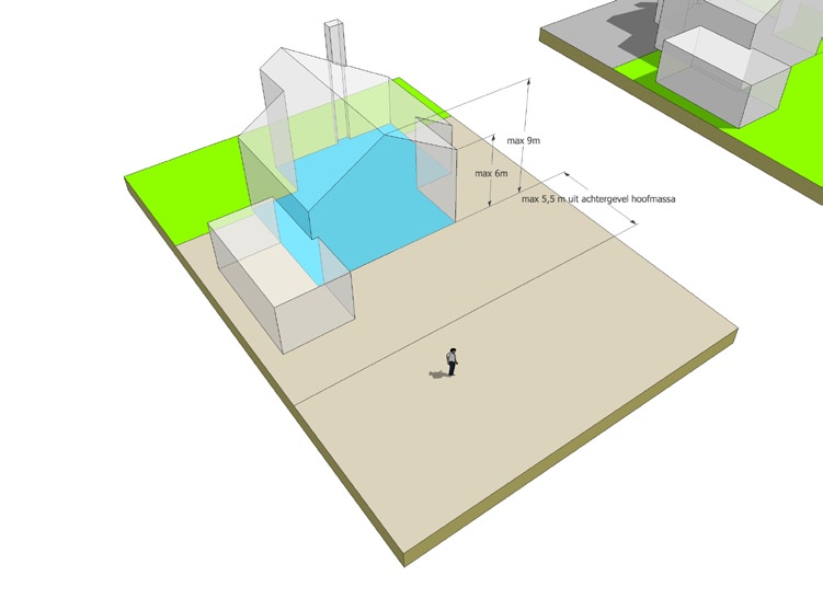 tuin geen bebouwing toegestaan hoofdmassa 84m 2 toegestaan bebouwd 84m 2 3.