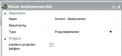 Voorbeeld Beheerder heeft alle rechten op het project Deelnemer heeft alleen leesrechten Docent medewerker kan documenten