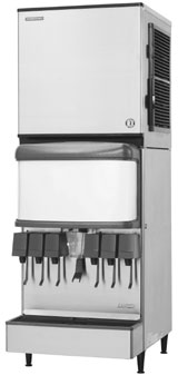 KM IJsmachines - separate opslagbunker KMD-201AA Productiecapaciteit (kg/24u) 190 Afmetingen B x D x H (mm) 560 x 625 x 610 Elektrisch vermogen (kw) 0,65 R404A