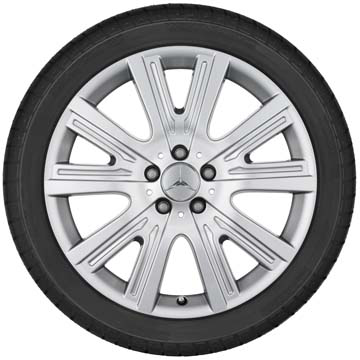 (19 inch), afwerking: titaanzilver Velg: 8,5 J x 19 ET 59 I band: 255/50 R19 A166 401 0202