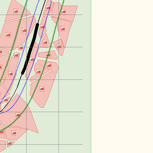 PR10-8 contour ten opzichte van het spoor in Nijmegen. Figuur 3.