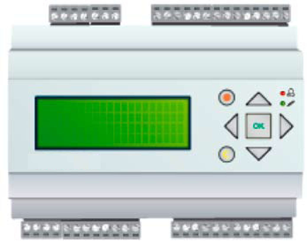 Installatieschema 10 Benodigde Rada apparatuur webserver, type 8 Voor on-line beheer van 1 tot 8 mengkranen - On-line gegevens uitlezen - On-line instellingen wijzigen - Activeert thermische