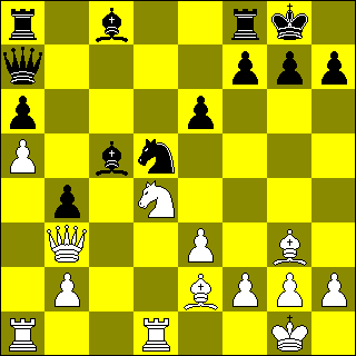 Wit : Garry Kasparov Zwart : Tim Krabbé Amsterdam, 28 April 1987 Geweigerd Damegambiet 1.d4 d5 2.c4 c6 3.Pf3 Pf6 4.Pc3 e6 5.Db3 Pbd7 6.Lg5 Le7 7.e3 O-O 8.Ld3 dxc4 9.Lxc4 b5 10.Le2 a6 11.O-O c5 12.