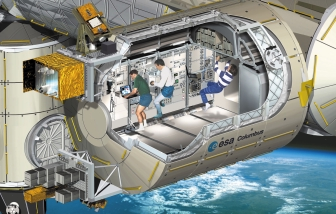 Space Connection # 35 Juni 2001 3 1 Internationale actualiteit ESA wordt een meer Europese ruimtevaartorganisatie Zo zullen astronauten werken aan boord van de Europese Columbus-module van het