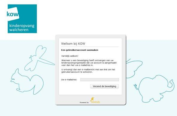 B. Hoe werkt het ouderportaal? 1. Gebruikersaccount aanmaken U logt de eerste keer in door de link te gebruiken die u per mail heeft gekregen: https://kinderopvangwalcheren.flexkids.nl/user/firsttime.