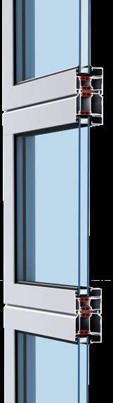ALR 67 Thermo Glazing Wanneer er hogere eisen aan de warmte-isolatie worden gesteld, is de ALR 67 Thermo Glazing met thermisch onderbroken profielen met een paneeldikte van 67 mm zeer geschikt.
