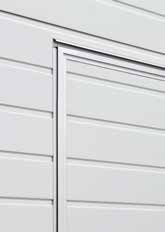 Stevige deurvergrendeling Voorkomt het verzakken en vervormen van de loopdeurvleugel.