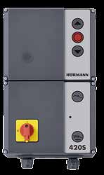 Alleen bij Hörmann Europees patent Standaard bij de aandrijving WA 300 S4 Optionele ontgrendelingen Soft-start en soft-stop voor een geluidsarme en zachte deurloop Krachtbegrenzing in de richting