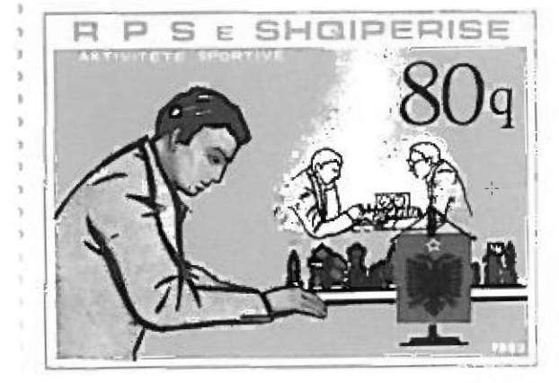Albanië, 1982 Nico Schoenmakers Motiefgroep schaken In 2006 heb ik bij Hermann E. Sieger GmbH uit Feldkirch een abonnement genomen op nieuw te verschijnen postzegels met het motief schaken.
