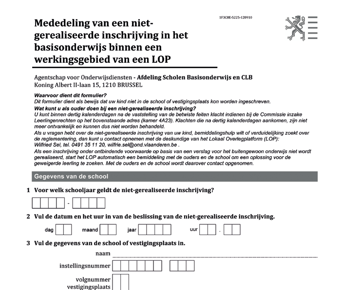 Tussen 6 en 9 mei 2017 zal de directie je melden of er plaats is voor je kind of niet. Als er plaats is voor je kind, krijg je een bewijs van inschrijving.