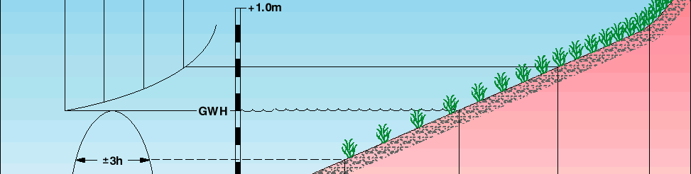 Voorbeeld van zonering en inundatiefrequentie. De kwelders Nieuwlandsrijd en De Hon kennen een ontwikkeling die vergelijkbaar is met andere eilandkwelders achter stuifdijken (Bakker, 1997).