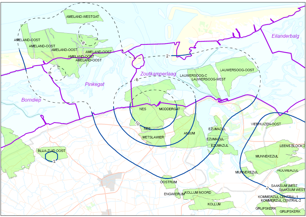 1 Inleiding 1.1 Achtergrond In de tweede helft van de jaren 9 heeft de NAM een aantal proefboringen uitgevoerd naar gasvelden die (deels) onder de Waddenzee liggen.