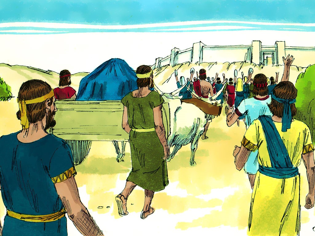 Om de ark te vervoeren, hoe was dat geregeld? 2 Samuel 6:3-4 3 Zij vervoerden de ark van God op een nieuwe wagen.