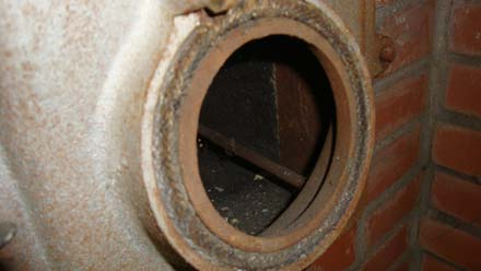 luchtbehandelingruimte, afdichting in ijzeren deurtje rookgasafvoer Materiaal koord Hoeveelheid ± 1 m