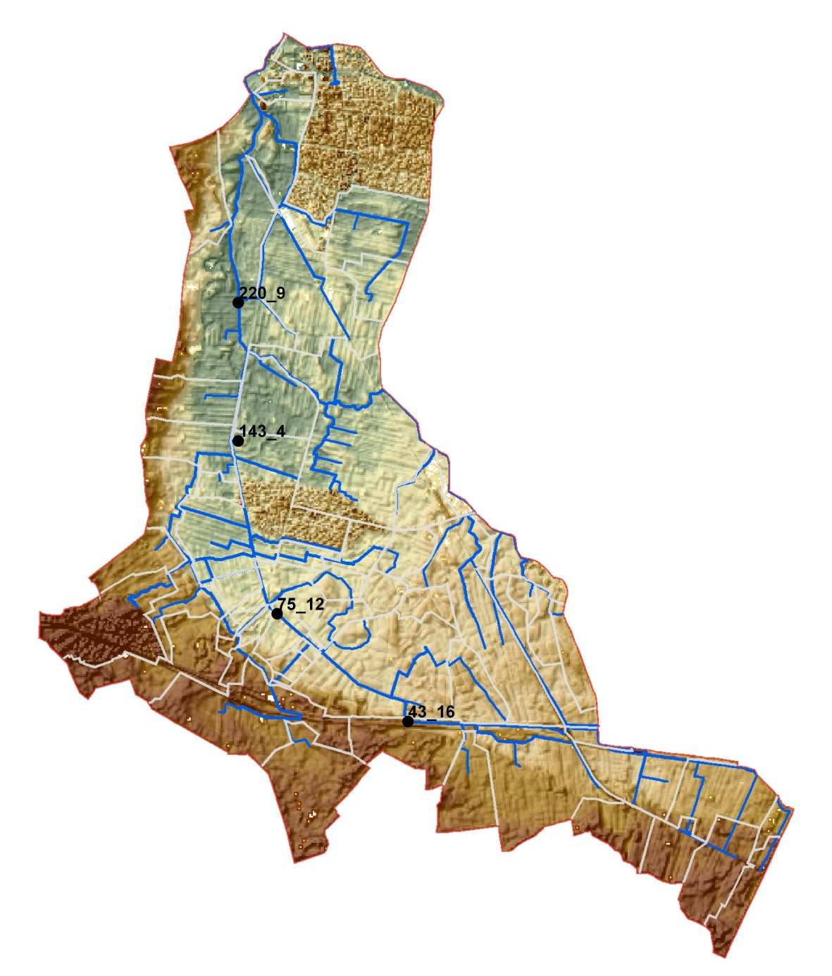 grondwaterstand, als op een middelhoge grondwaterstand en als op een lage grondwaterstand. De blauwe lijn (10 uur a) geeft de resultaten weer als met afhankelijkheid rekening wordt gehouden.