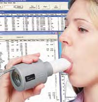 De SpiroUSB wordt geleverd met PC Spirometrie Software (SPCS).