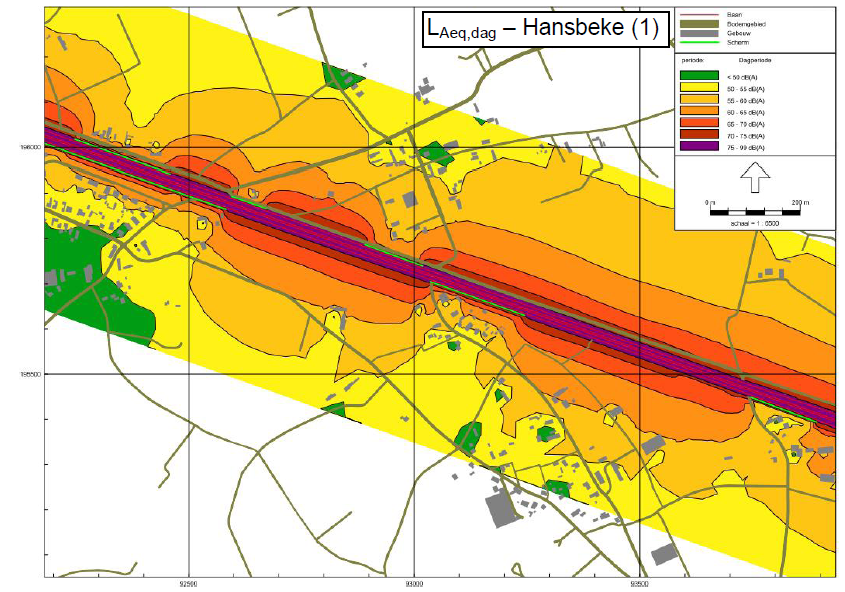 Geluidsstudie: toekomstige situatie overdag Nevele 39 Onteigeningen 2.