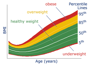 metingen BMI: kinderen en adolescenten BMI percentielen