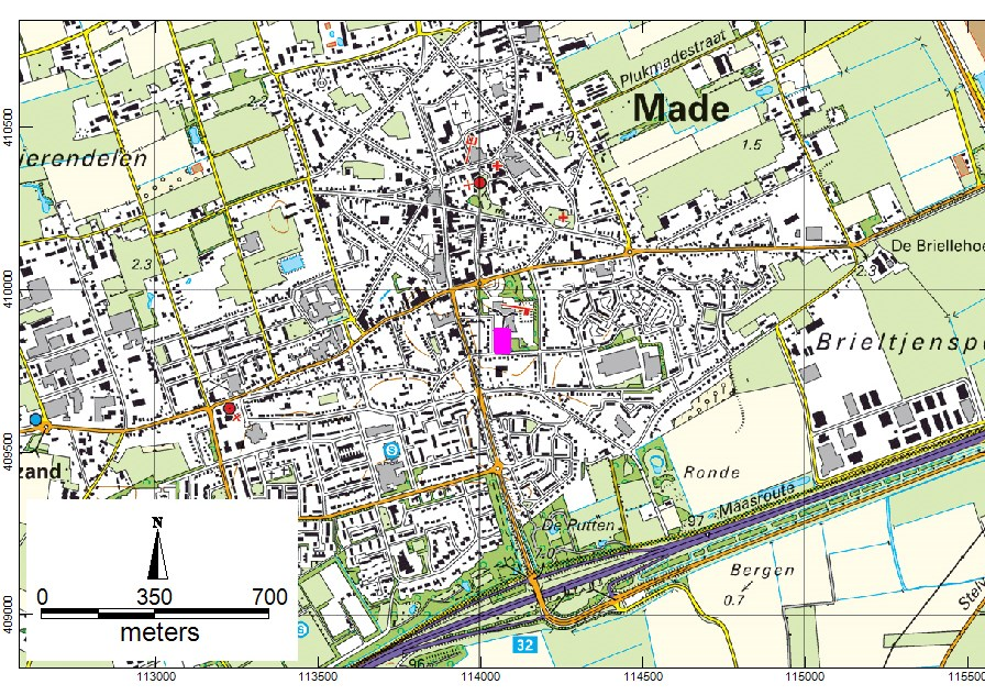 2 Gegevens plangebied 2.1 Beschrijving plangebied Het plangebied, Hoefkensstraat 7, ligt ten zuiden van het centrum van Made (zie afbeelding 1).